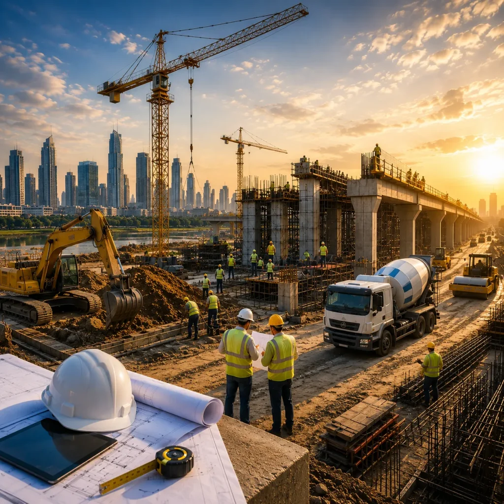 Infrastructure construction quality and efficiency works in UAE